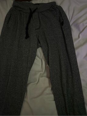 Phat Farm Men's Dark Gray Heather Joggers with Black Drawstring